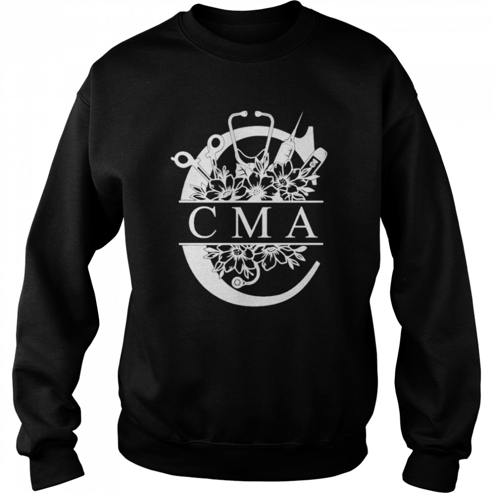 Nurse Split Floral Frame CMA Shirt Unisex Sweatshirt