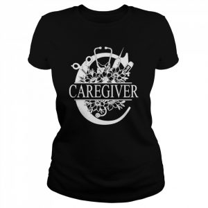 Nurse Split Floral Frame Caregiver Shirt Classic Women's T-shirt