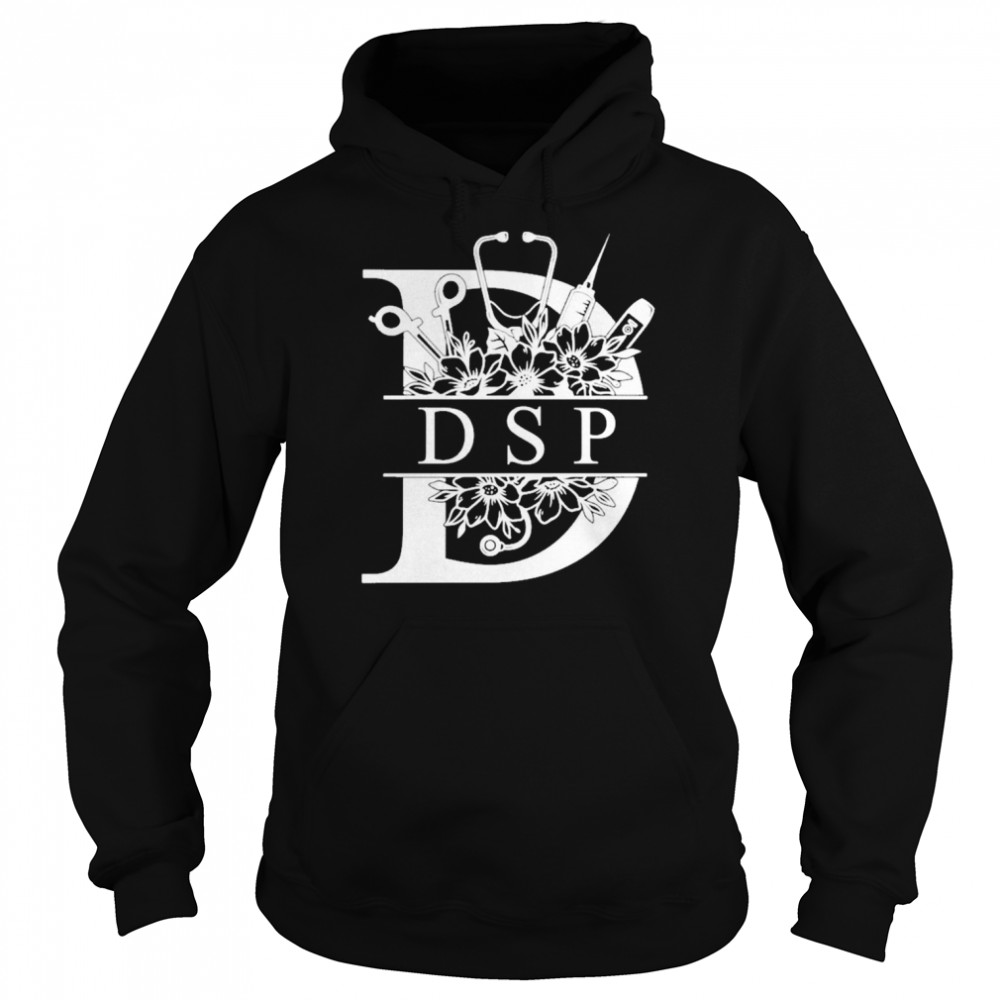 Nurse Split Floral Frame DSP Shirt Unisex Hoodie