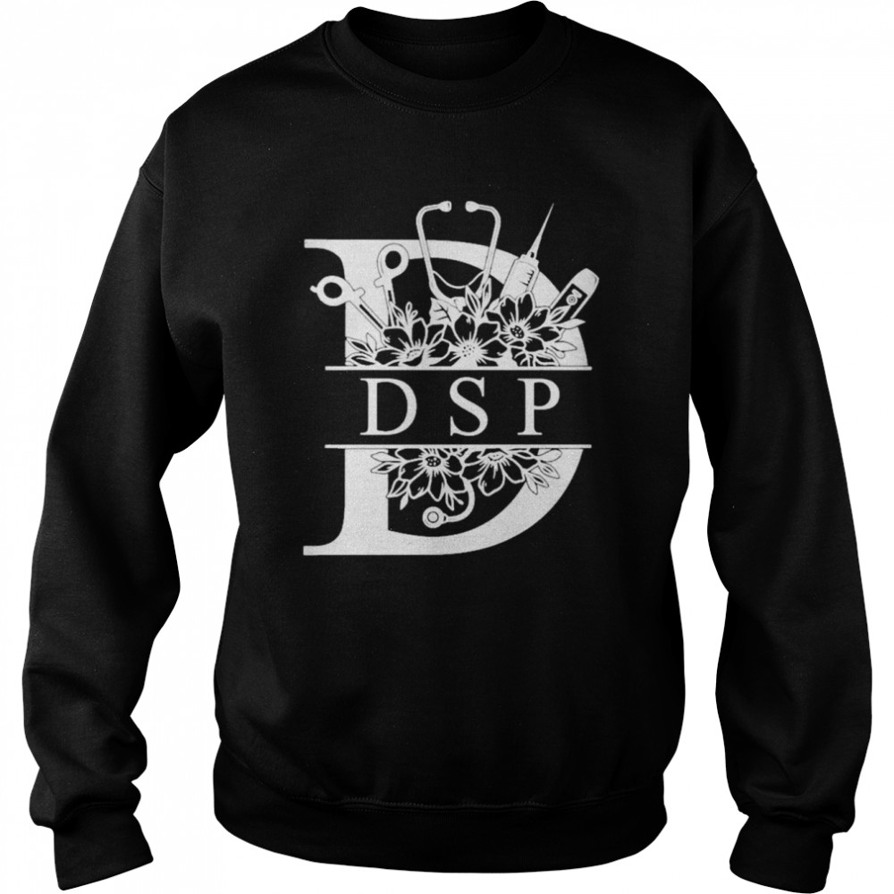 Nurse Split Floral Frame DSP Shirt Unisex Sweatshirt