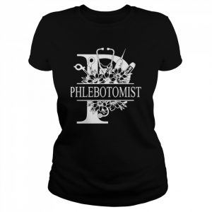 Nurse Split Floral Frame Phlebotomist Shirt Classic Women's T-shirt