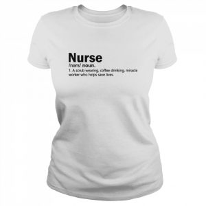 Nurse a scrub wearing coffee drinking  Classic Women's T-shirt