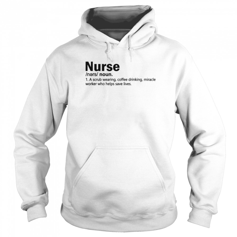 Nurse a scrub wearing coffee drinking  Unisex Hoodie