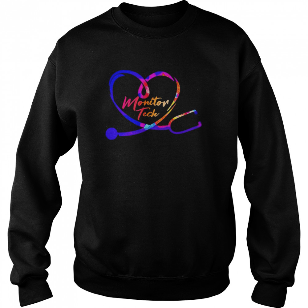 Nursing Is A Work Of Heart Monitor Tech Shirt Unisex Sweatshirt