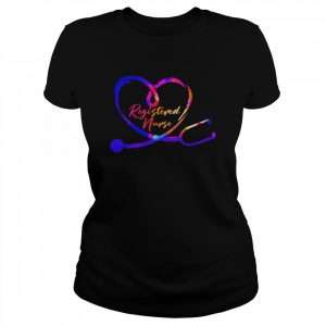 Nursing Is A Work Of Heart Registered Nurse Shirt Classic Women's T-shirt