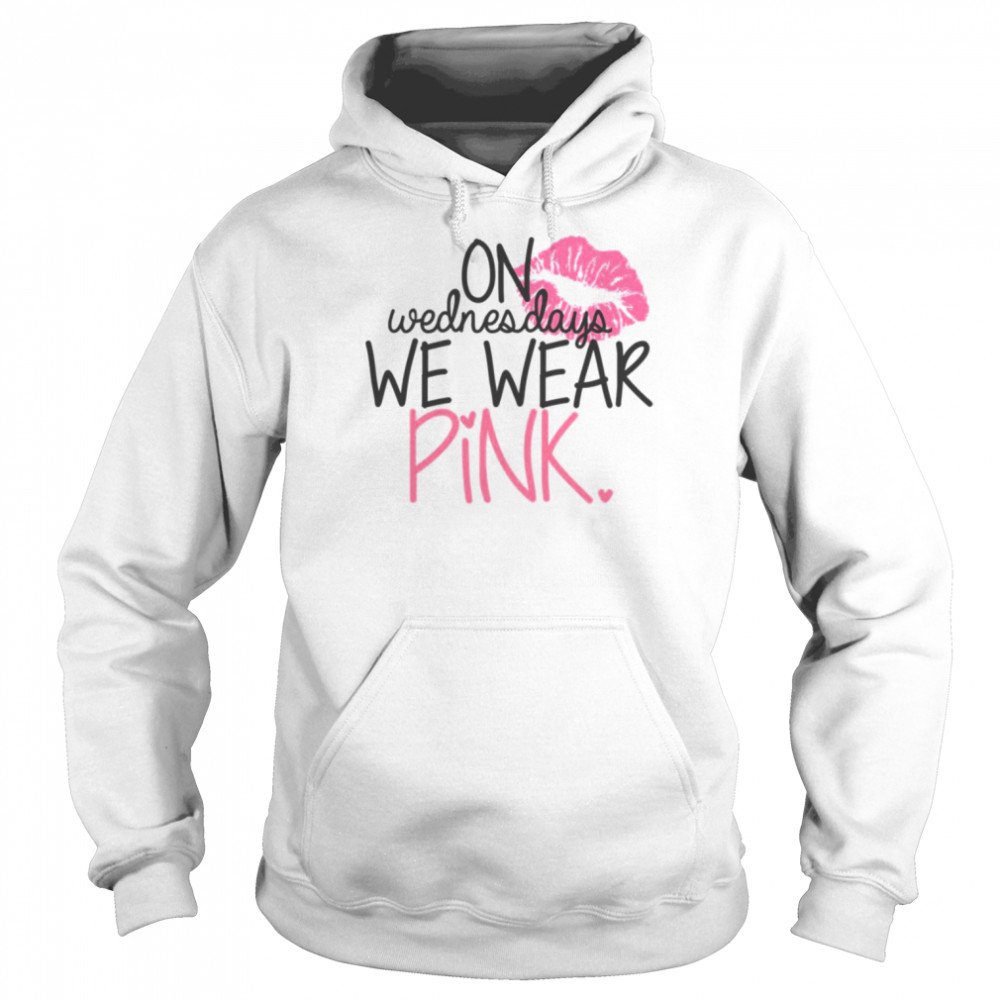 On Wednesdays We Wear Pink Sexy Lips  Unisex Hoodie