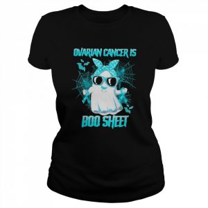 Ovarian Cancer is Boo sheet Happy Halloween  Classic Women's T-shirt