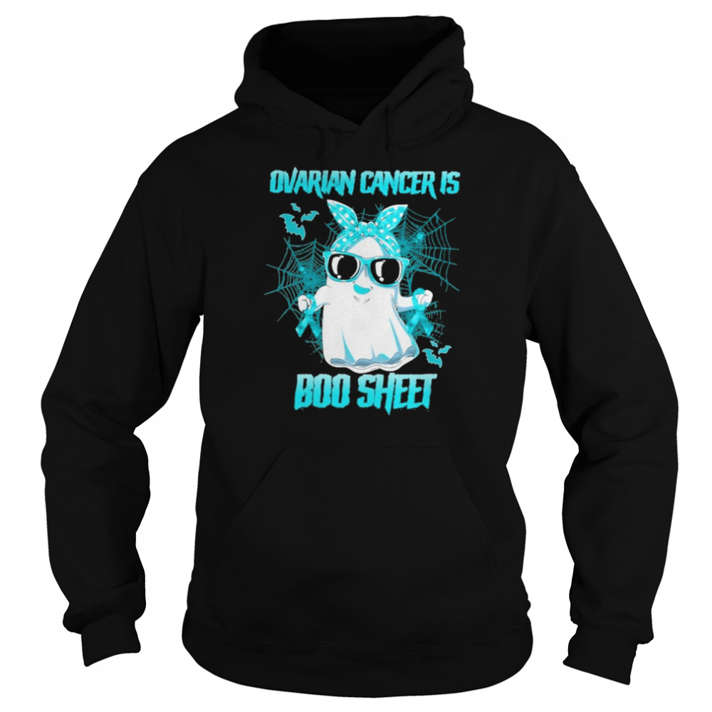 Ovarian Cancer is Boo sheet Happy Halloween  Unisex Hoodie