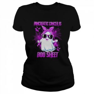 Pancreatic Cancer is Boo sheet Happy Halloween  Classic Women's T-shirt