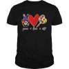 Peace Love Art Painting Palette Artist Art Teacher Shirt Classic Men's T-shirt