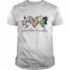 Peace Love Equality Hands  Classic Men's T-shirt