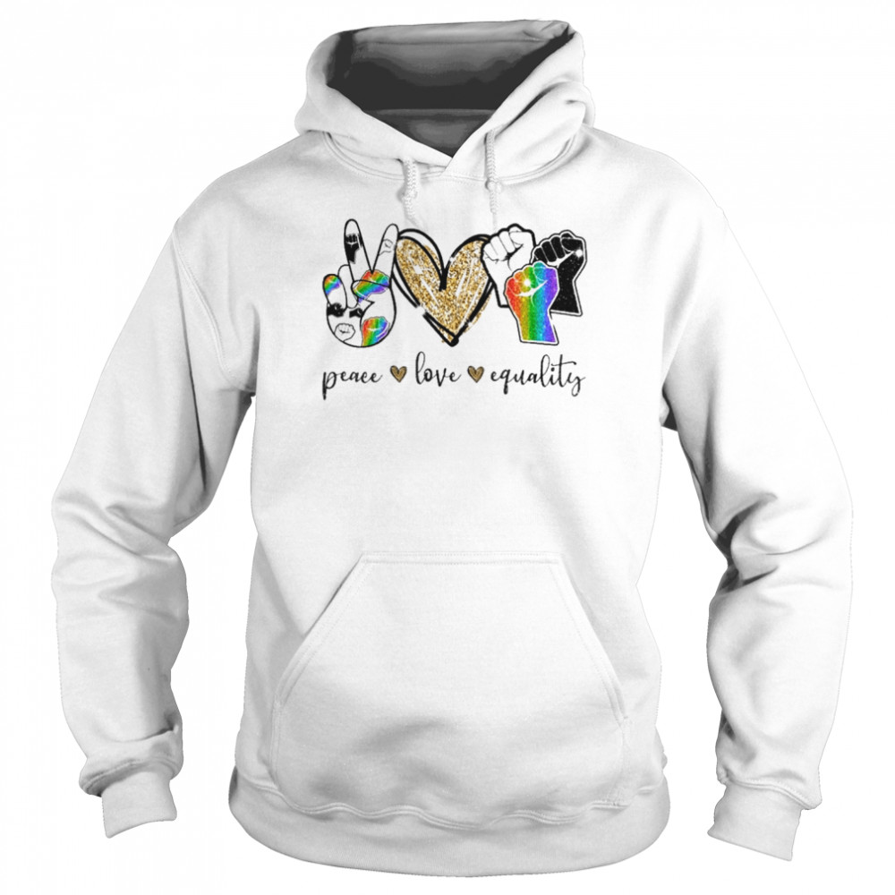 Peace Love Equality Hands  Unisex Hoodie