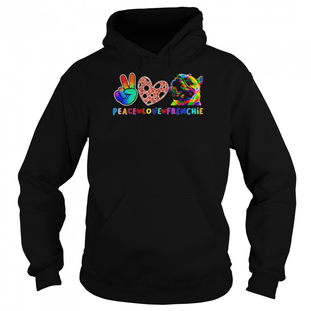 Peace Love Frenchie Dog lover  Unisex Hoodie