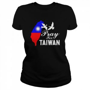 Pray For Taiwan Support Taiwanese Flag Heart T-Shirt Classic Women's T-shirt