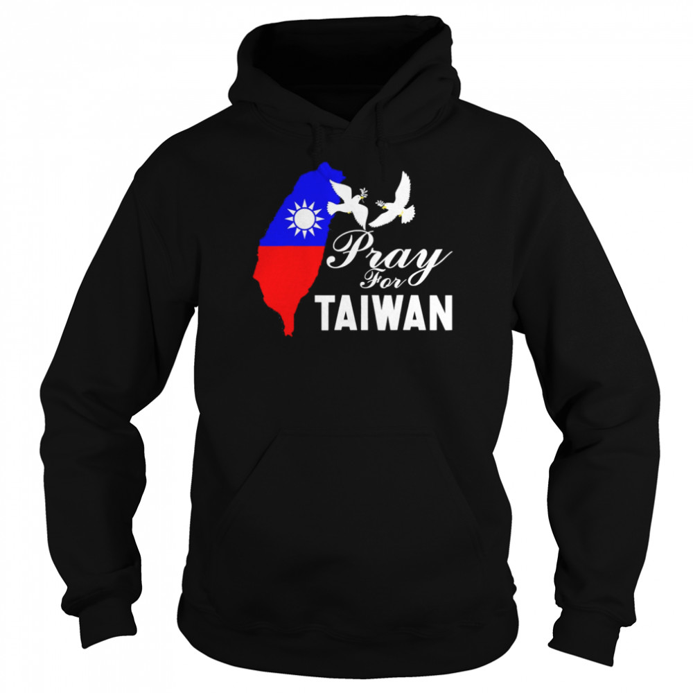 Pray For Taiwan Support Taiwanese Flag Heart T-Shirt Unisex Hoodie