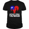 Pray For Taiwan Supporter Taiwanese Flag Heart T-Shirt Classic Men's T-shirt