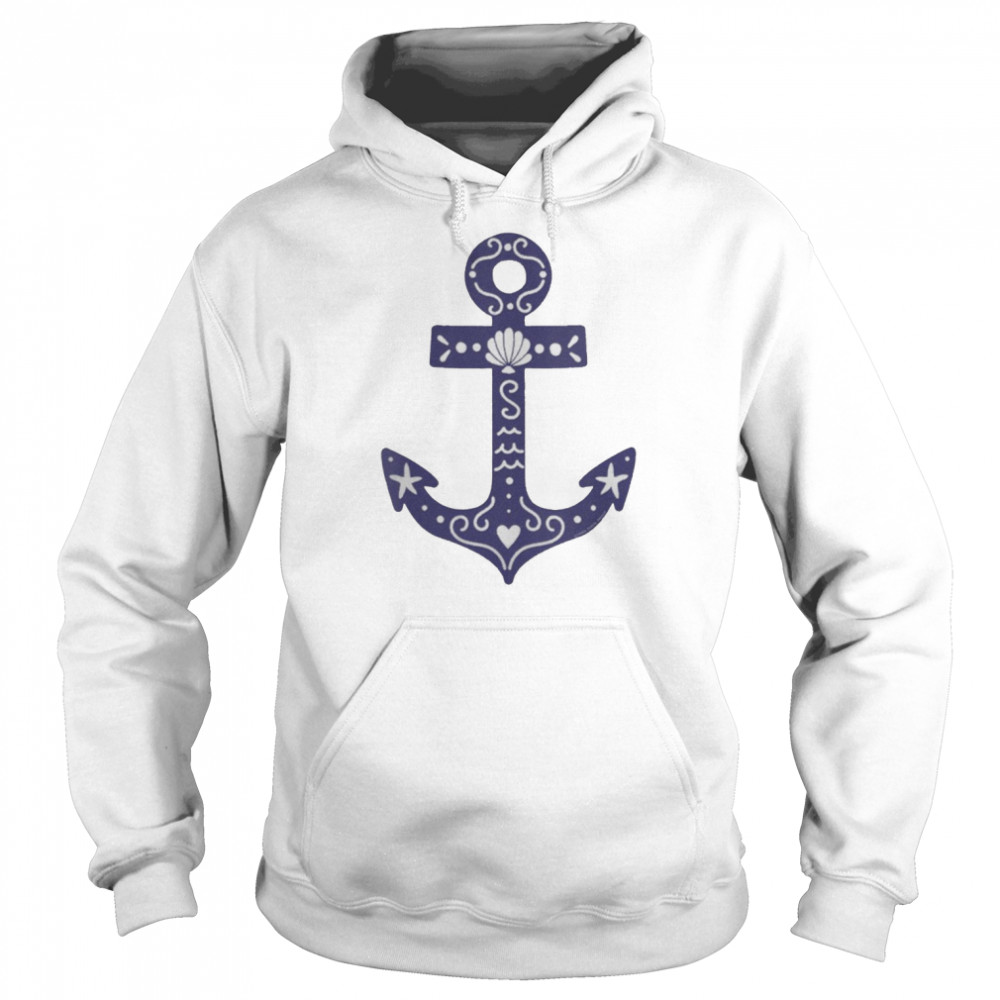 Pretty Anchor Sailing Boating Nautical Shirt Unisex Hoodie