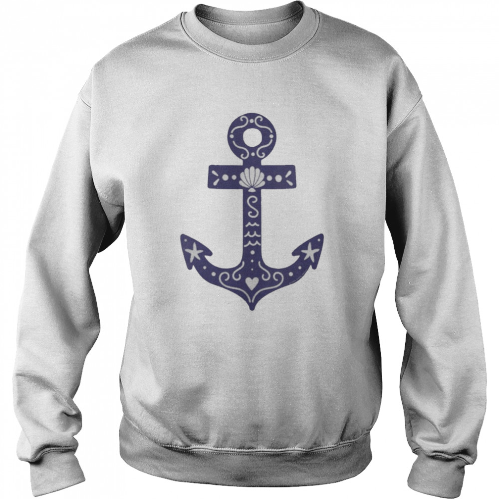 Pretty Anchor Sailing Boating Nautical Shirt Unisex Sweatshirt