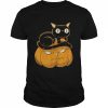 Pumpkin and Black Cat Halloween Kitty Costume T-Shirt Classic Men's T-shirt