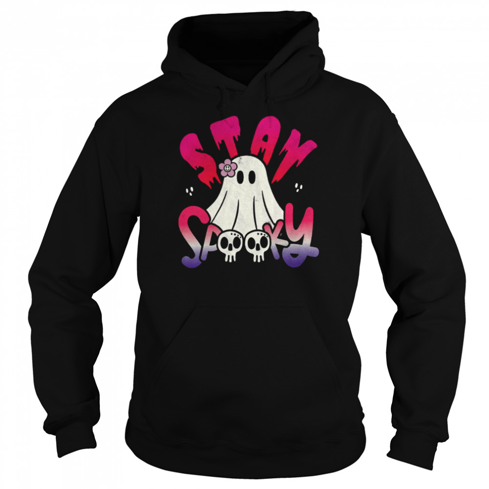 Purple Pink Funny Halloween Stay Spooky  Unisex Hoodie