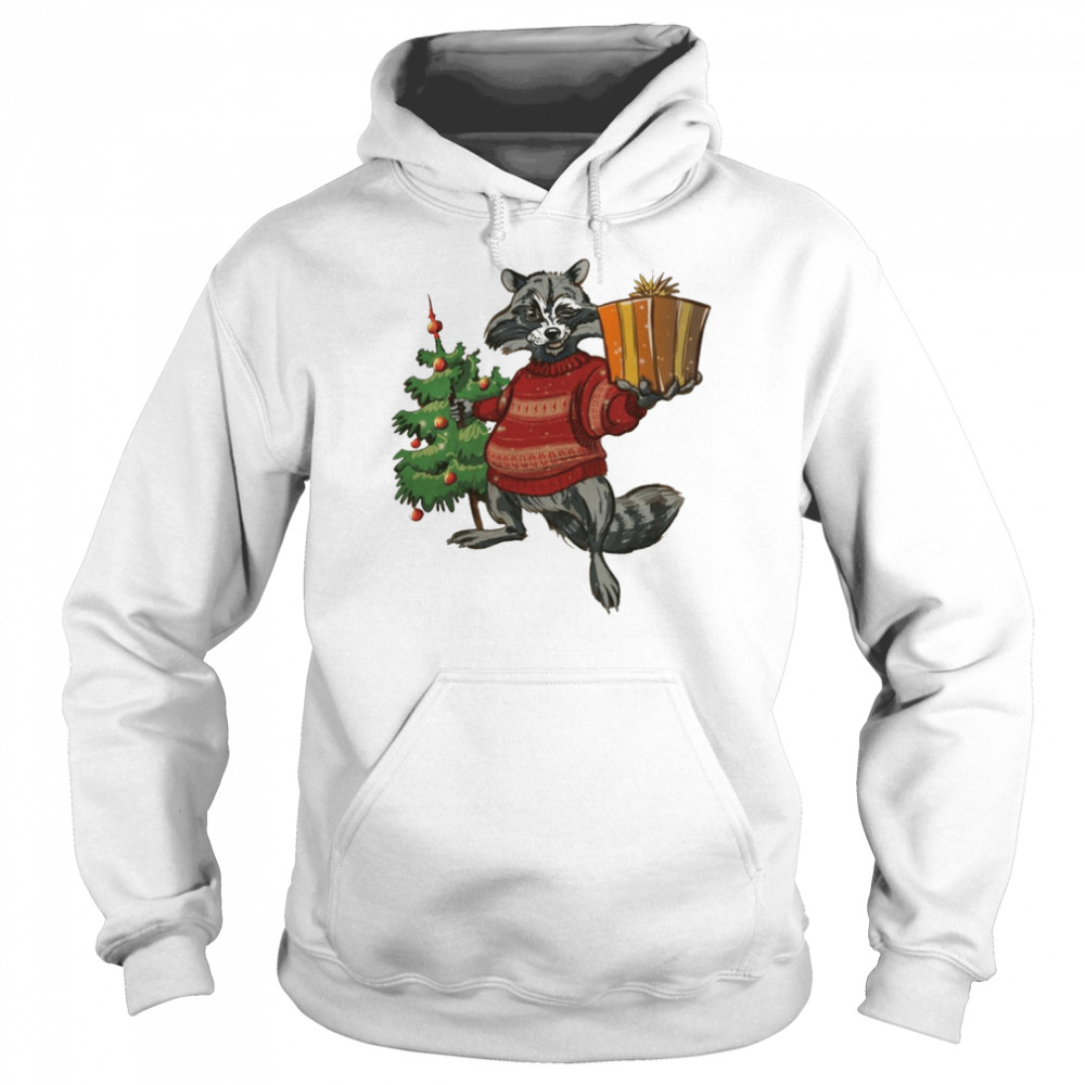 Racoon Christmas Raccoon  Unisex Hoodie