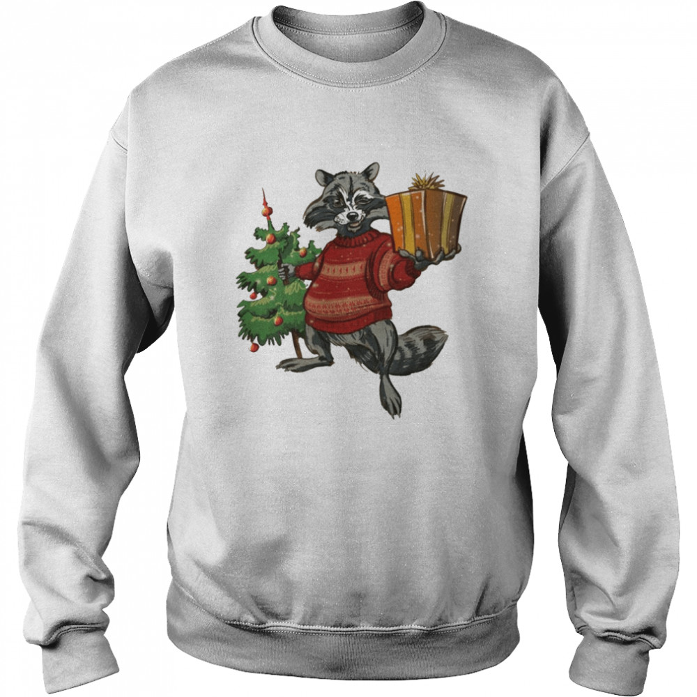 Racoon Christmas Raccoon  Unisex Sweatshirt