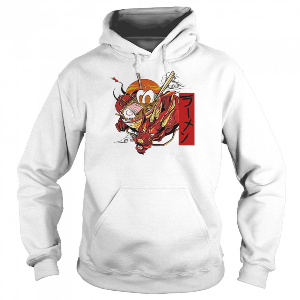 Ramen Dragon Kawaii Anime Tee Japanese Shirt Unisex Hoodie