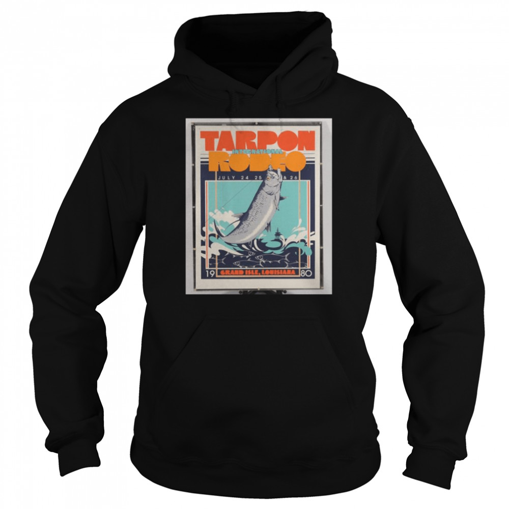 Retro Design Tarpon Rodeo 2 Grand Isle  Unisex Hoodie