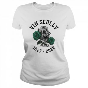 Rip Vin Scully Microphone Rose 1927-2022 Shirt Classic Women's T-shirt