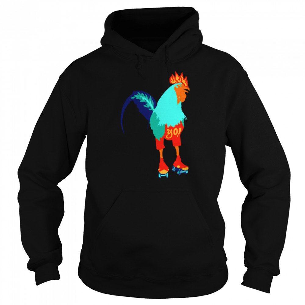 Roller Derby Rooster Roller Skating  Unisex Hoodie