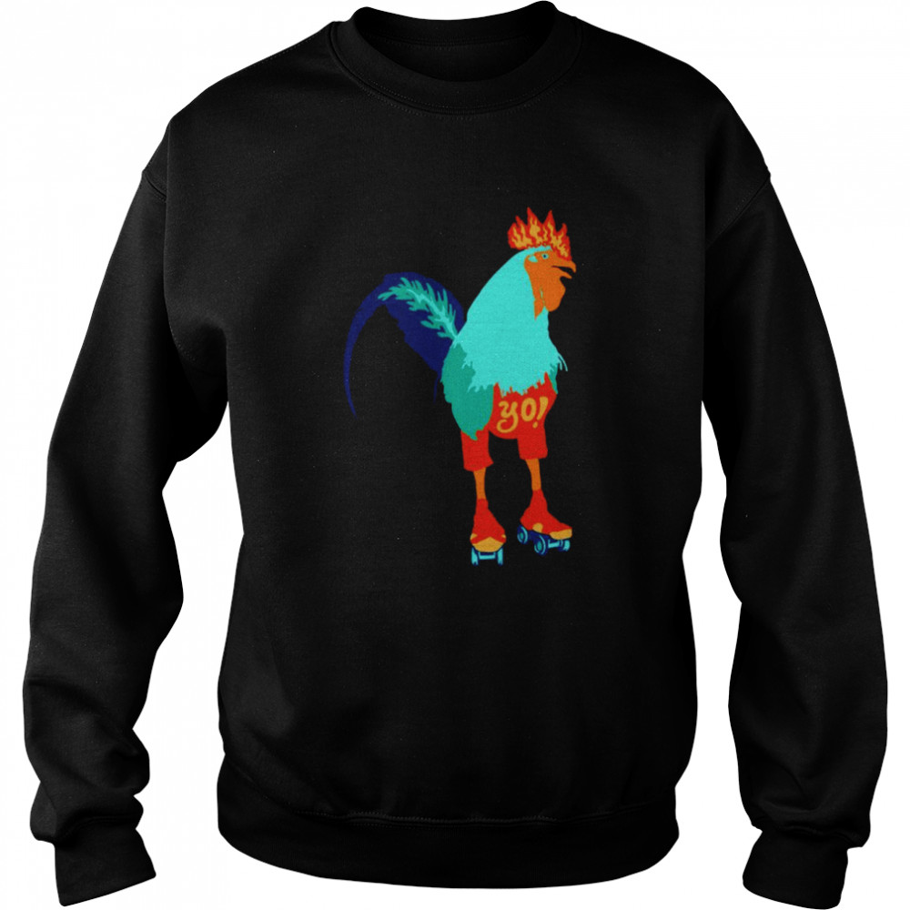 Roller Derby Rooster Roller Skating  Unisex Sweatshirt