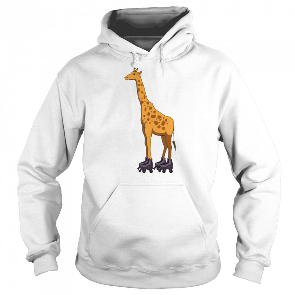 Roller Skating Giraffe Skate  Unisex Hoodie