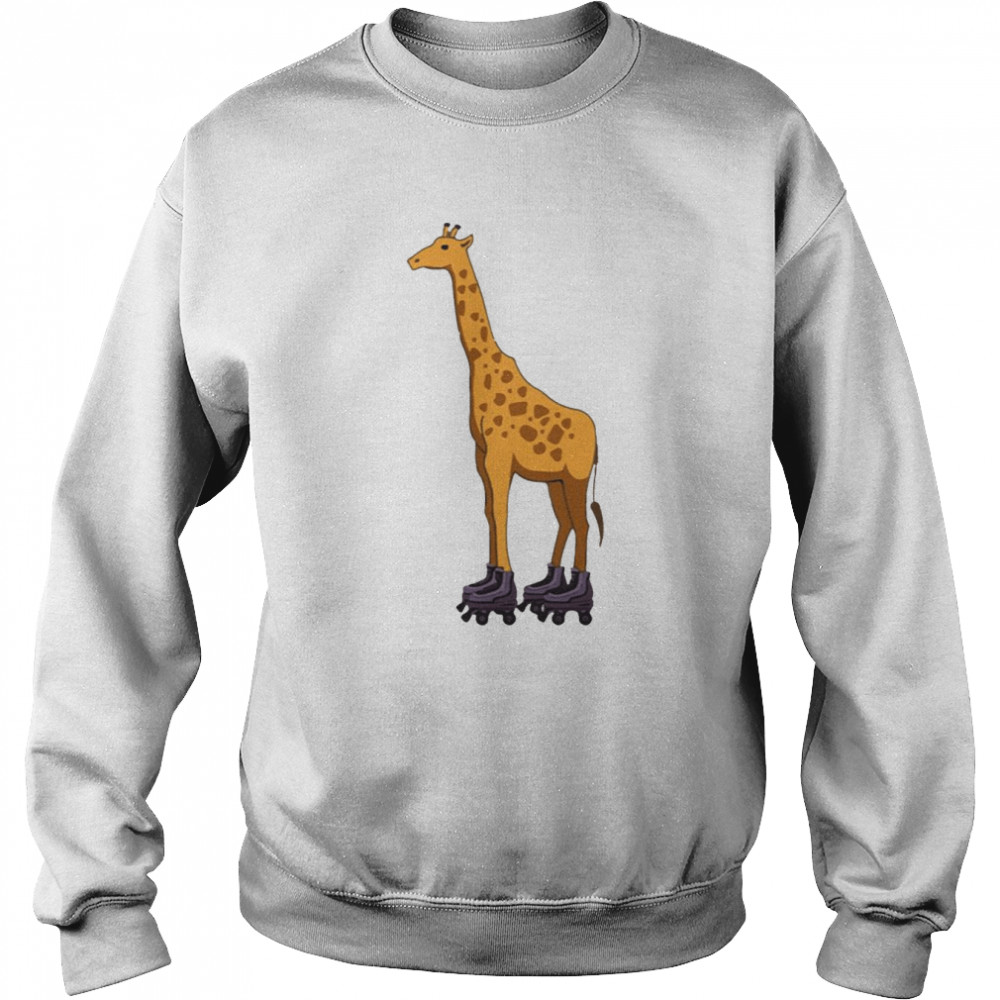 Roller Skating Giraffe Skate  Unisex Sweatshirt