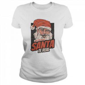 Santa Is Real Christmas Vintage  Classic Women's T-shirt