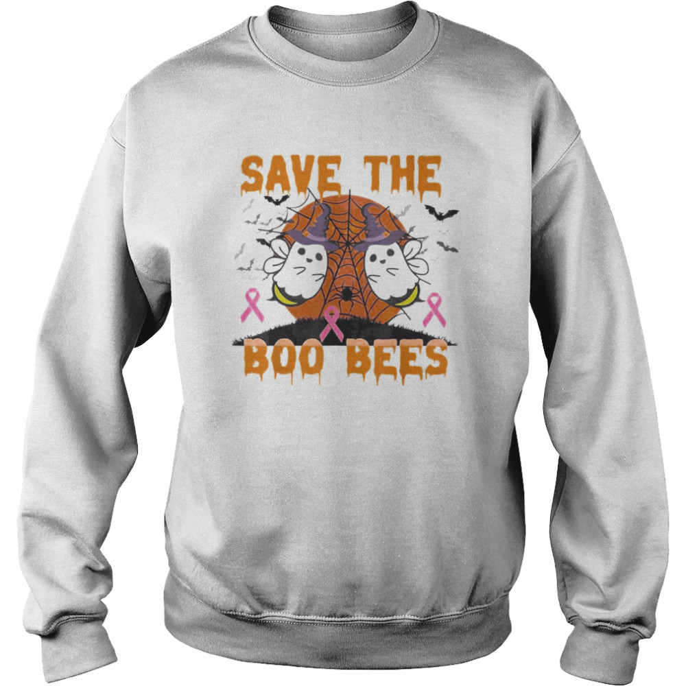 Save The Boobees Boo Bees Breast Cancer Halloween T-Shirt Unisex Sweatshirt