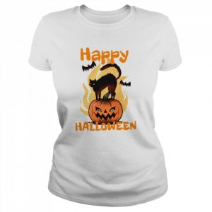 Scary Black Cat Halloween Spooky Night  Classic Women's T-shirt