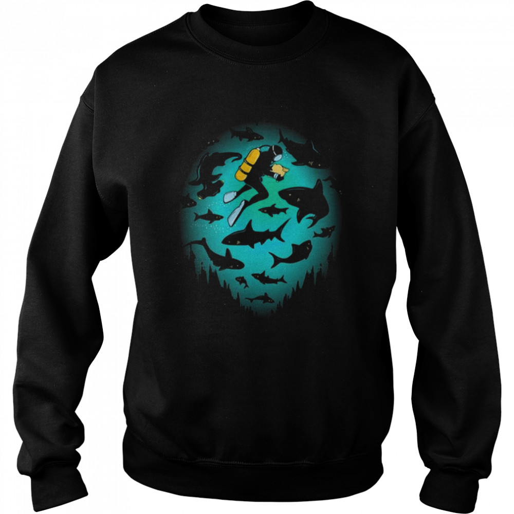 Screwed Funny Shark Scuba Diving  Unisex Sweatshirt