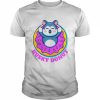 Siberian Funny Pink Art Husky Donut  Classic Men's T-shirt