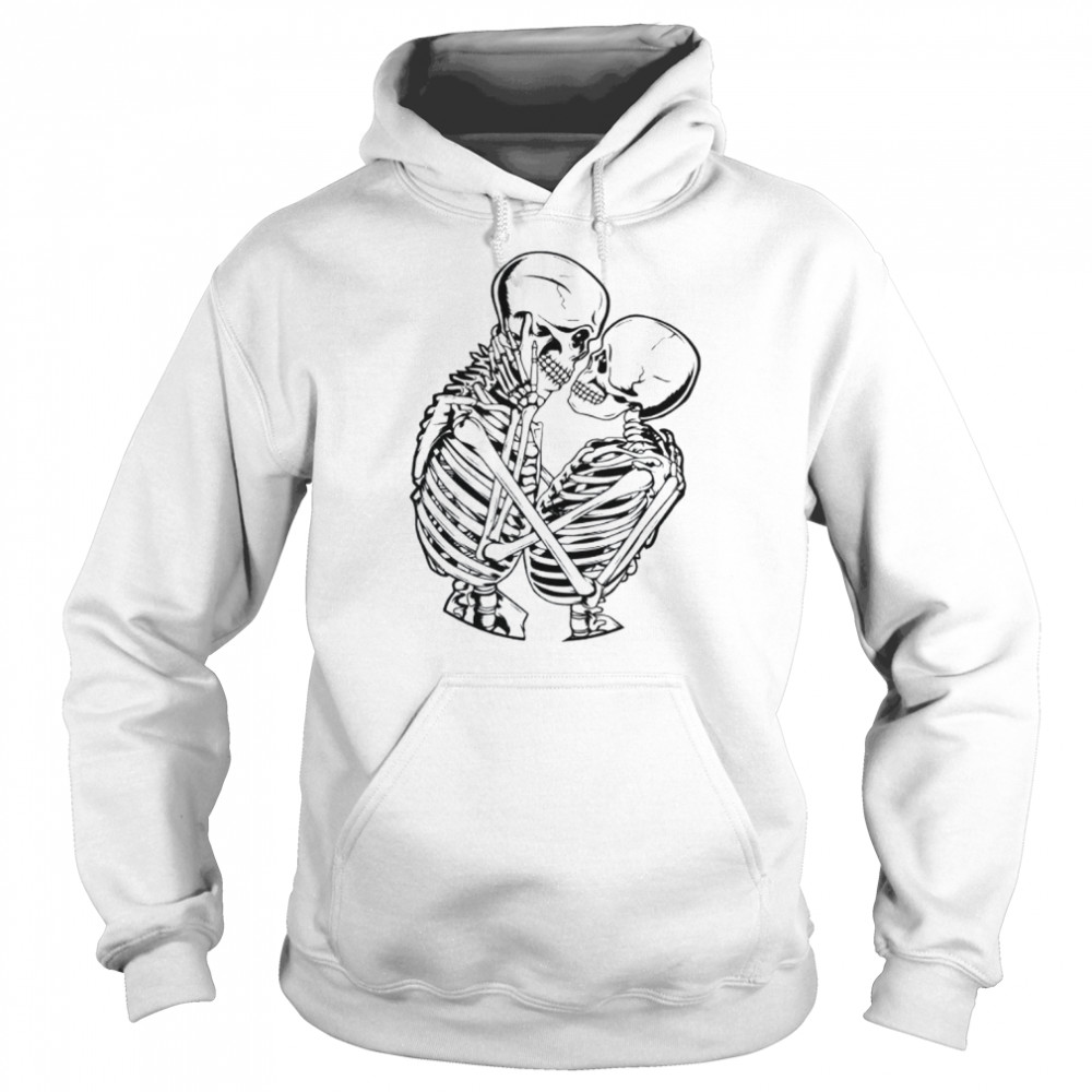 Skeleton Kissing Romance Shirt Unisex Hoodie