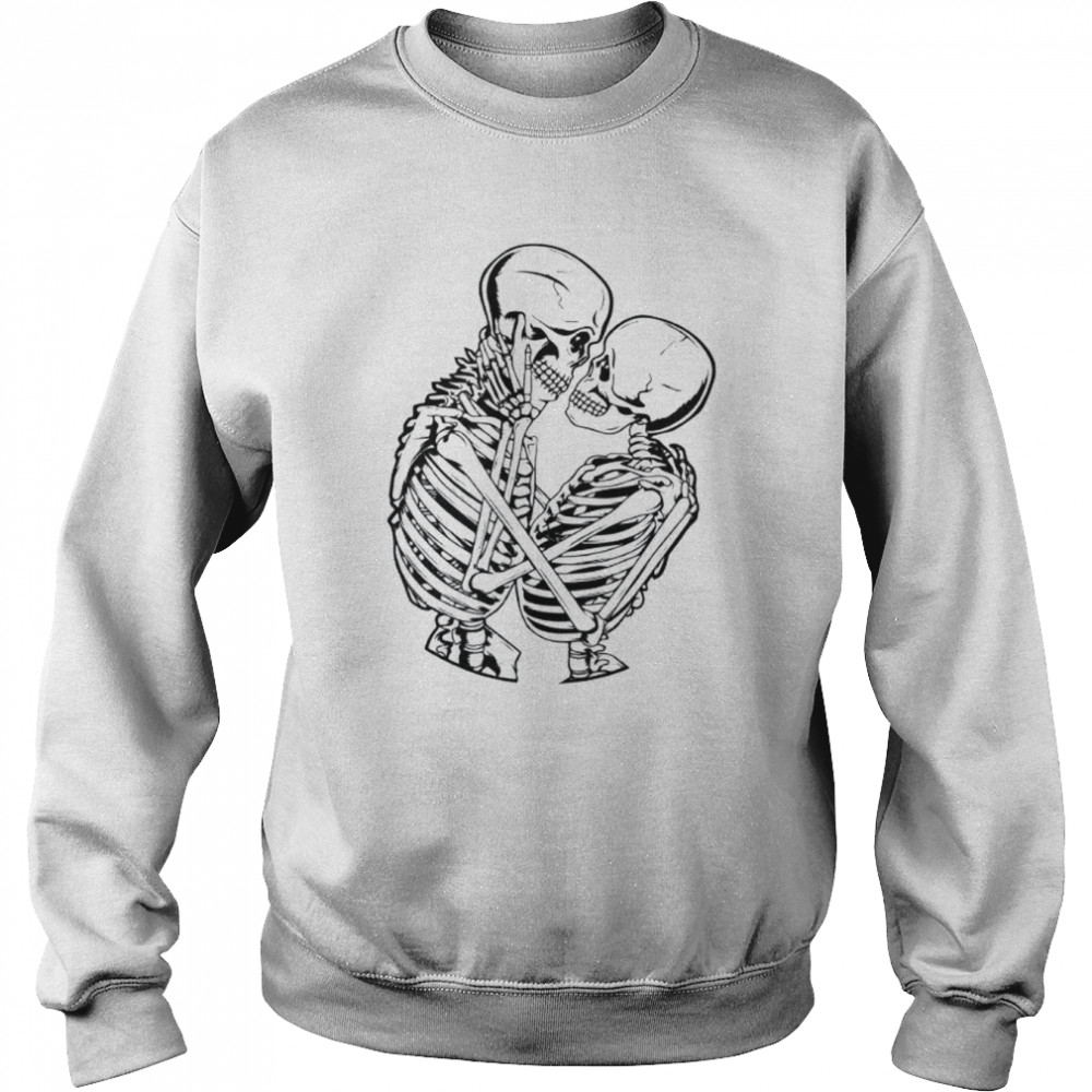 Skeleton Kissing Romance Shirt Unisex Sweatshirt