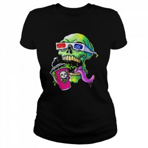 Skull Zombie Drink Coffee  Classic Women's T-shirt