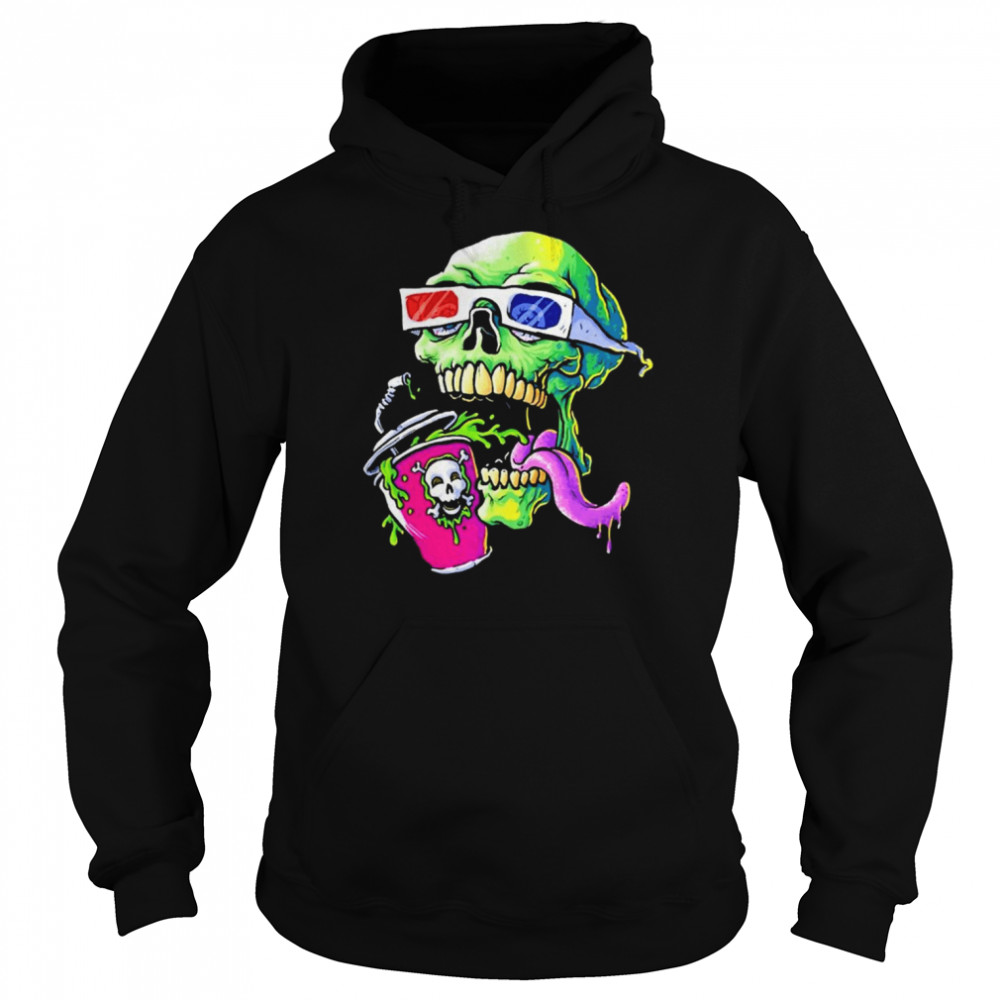 Skull Zombie Drink Coffee  Unisex Hoodie