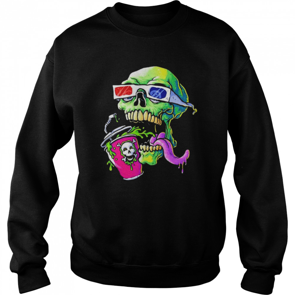 Skull Zombie Drink Coffee  Unisex Sweatshirt