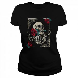 Skull with Roses Distressed Shirt Classic Women's T-shirt