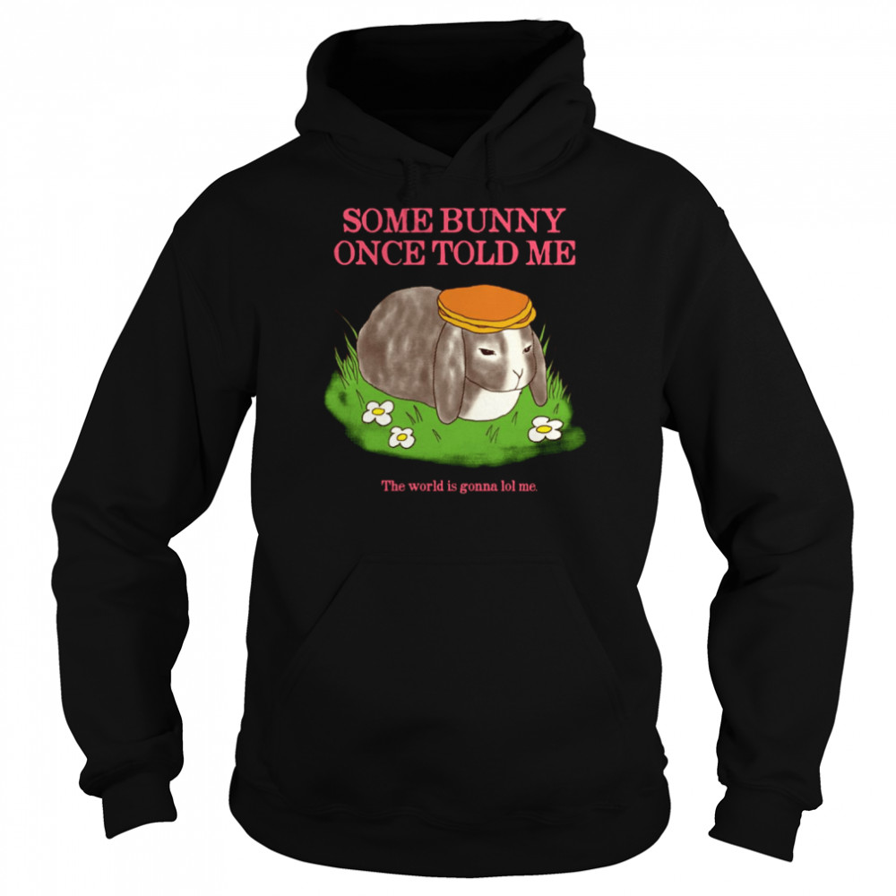 Some Bunny Once Told Me The World Is Gonna Lol Me Cute  Unisex Hoodie