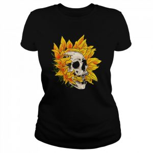 Sunflower Skull Halloween  Classic Women's T-shirt