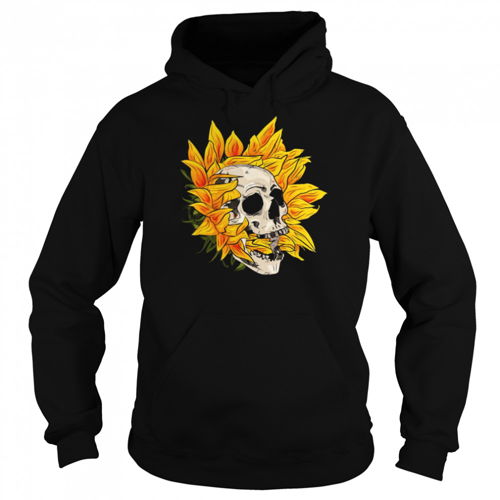 Sunflower Skull Halloween  Unisex Hoodie