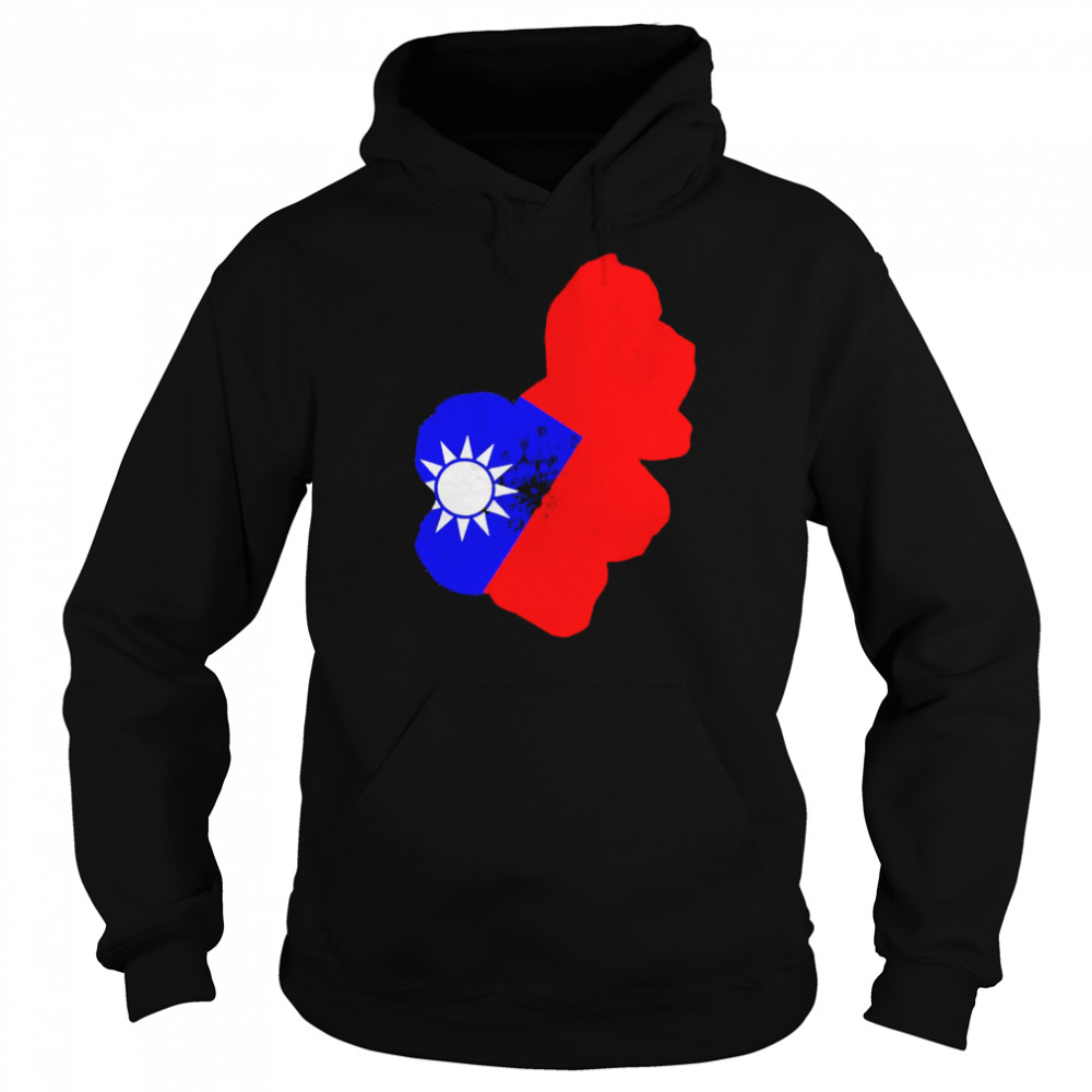 Taiwan Flag Plum Blossom Taiwan Support Shirt Unisex Hoodie