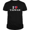 Taiwanese Flag Heart I Love Taiwan Heart I Stand with Taiwan T-Shirt Classic Men's T-shirt