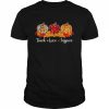 Teach Love Inspire Teacher Autumn Fall Leopard Plaid Pumpkin T-Shirt Classic Men's T-shirt